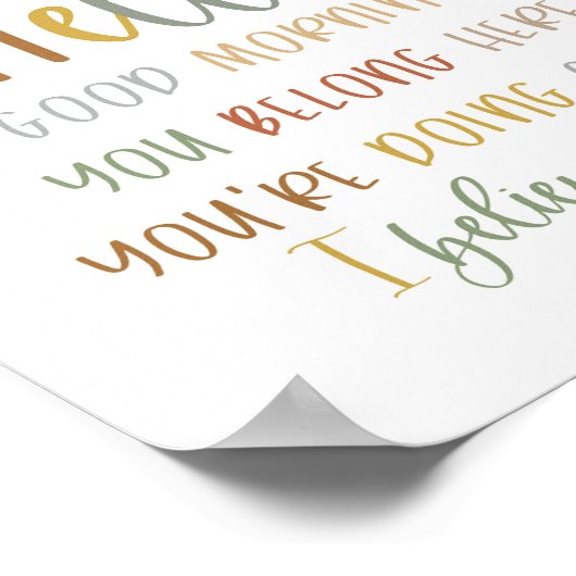 Boho für den Fall, dass dir niemand das Poster erz (Ecke)