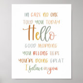 Boho für den Fall, dass dir niemand das Poster erz (Vorne)