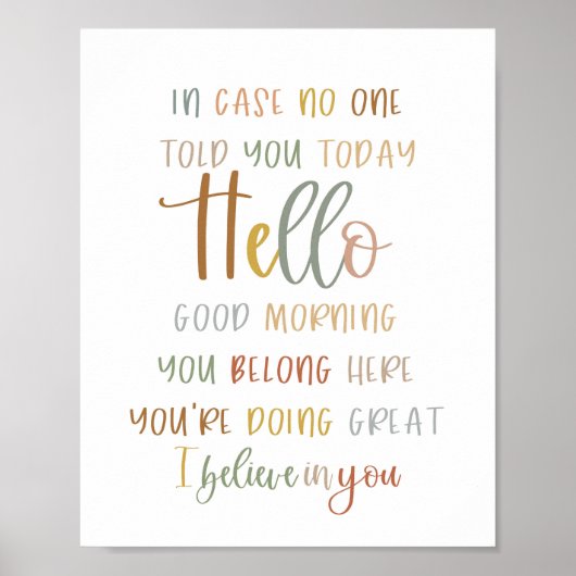 Boho für den Fall, dass dir niemand das Poster erz (Vorne)