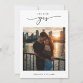 Boho Future Mrs. Foto Sie sagte ja Brautparty Einladung (Vorderseite)