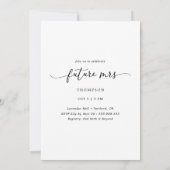 Boho Future Mrs. Foto Sie sagte ja Brautparty Einladung (Rückseite)