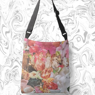 Boho Ganzkörpertasche mit Blumendamen Tragetaschen Mit Langen Trägern