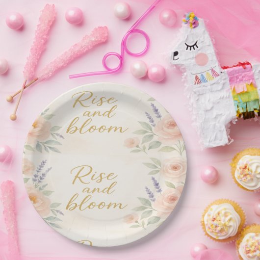 Boho Garden Bloom Blumenzellenplatte Pappteller (Party)