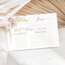 Boho Garden Blume Brautparty Rezept Karte