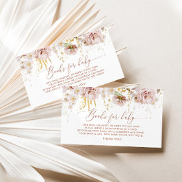 Boho garden Blume Bücher für Babytickets Begleitkarte