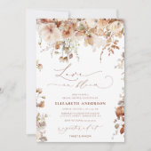 Boho Garden Blume Liebe in Bloom Brautparty Einladung (Vorderseite)