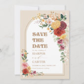 Boho Garden Blume Pampas Grass Save the Date (Vorderseite)