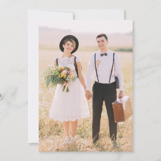 Boho Garden Blume Pampas Grass Save the Date (Rückseite)