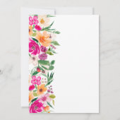 Boho Garden Blumengold Foto Abschluss Einladung (Rückseite)