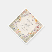 Boho Garden Floral Wedding Napkins Serviette (Ecke)