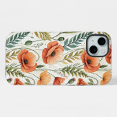 Boho Garden of Beautiful Poppies iPhone Hülle (Rückseite (Horizontal))