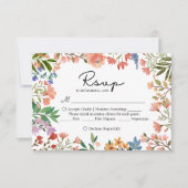 Boho Garden of Wildblume Wedding RSVP Card (Vorderseite)