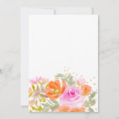 Boho Garden Orange Wildblumen Abschluss Dankeskarte (Rückseite)