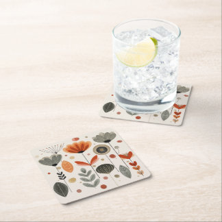 Boho Garden Rechteckiger Pappuntersetzer