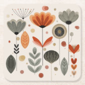 Boho Garden Rechteckiger Pappuntersetzer (Vorderseite)