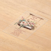 Boho Garden Romance Wedding Acryleinladungen (Ablage )