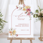 Boho Garden Rose Blume Brautparty Willkommen Poster