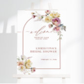 Boho Garden Rose Blume Brautparty Willkommen Poster