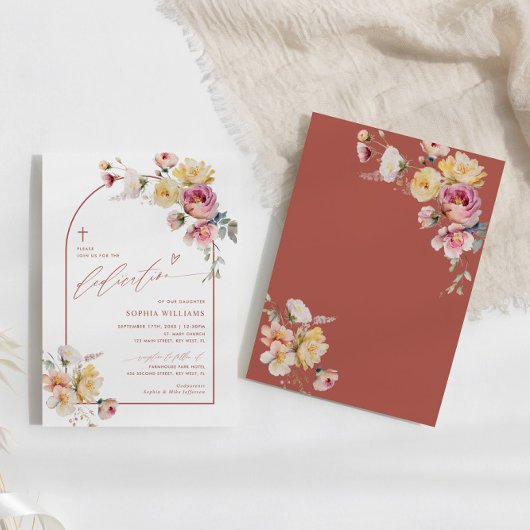 Boho Garden Rose Blume Einladung