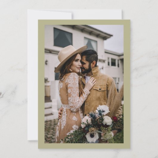 Boho garden Sommerblumenparadies Foto Hochzeit Einladung (Rückseite)