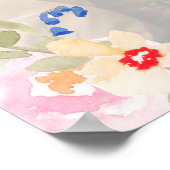 Boho garden summer floral photo wedding welcome poster (Ecke)