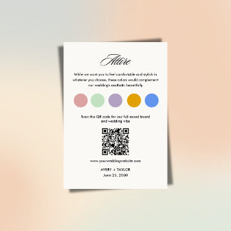 Boho Garden Wedding Dress Code Color Palette Begleitkarte