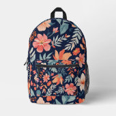 Boho Garden Whimsy - Floral Pattern Backpack Bedruckter Rucksack (Vorderseite)