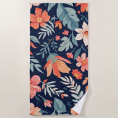 Boho Garden Whimsy - Floral Pattern Beach Badtuch Strandtuch (Vorderseite)
