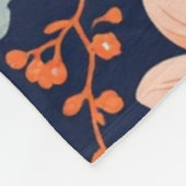 Boho Garden Whimsy - Tropical Floral Fleece Blanke (Ecke)
