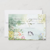 Boho Garden Wildblume | HochzeitsrSVP RSVP Karte (Vorderseite)