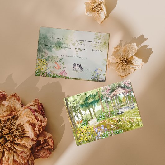 Boho Garden Wildblume | HochzeitsrSVP RSVP Karte