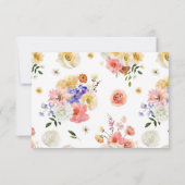 Boho Garden Wildblume | HochzeitsrSVP RSVP Karte (Rückseite)