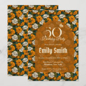 Boho Gardenias Charm Surprise Birthday Party Einladung (Vorne/Hinten)