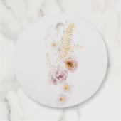 Boho Garten Blumendusche Danke Geschenkanhänger (Rückseite)