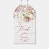 Boho Garten Blumendusche Danke Tag Geschenkanhänger (Vorderseite)