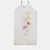 Boho Garten Blumendusche Danke Tag Geschenkanhänger (Rückseite)