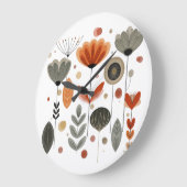 Boho-Garten Große Wanduhr (Winkel)