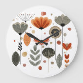 Boho-Garten Große Wanduhr (Vorderseite)