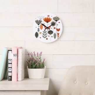 Boho-Garten Große Wanduhr