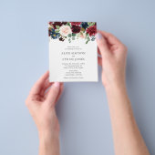 Boho-Garten-Hochzeitseinladung mit QR-Code-Foto Flyer (Gruppe)