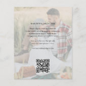 Boho-Garten-Hochzeitseinladung mit QR-Code-Foto Flyer (Hinten)