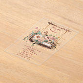 Boho-Garten-Romantik-Hochzeit Acryleinladungen (Ablage )