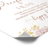 Boho Gartenblumenjagd Schnuller Babydusche Poster (Ecke)