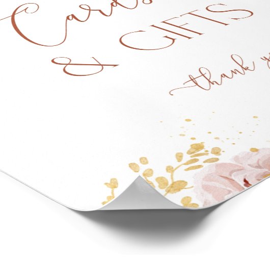 Boho Gartenblumenkarten und Giftposter Poster (Ecke)