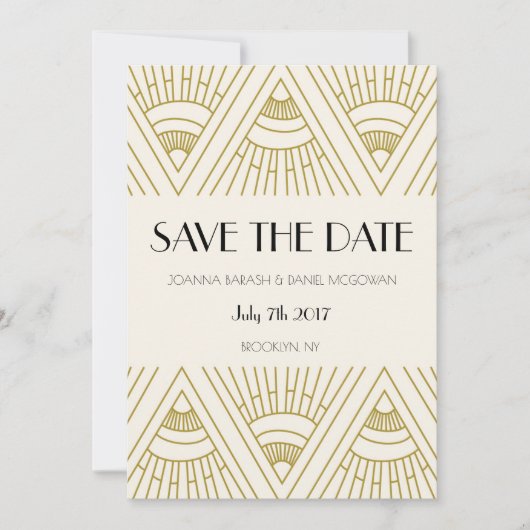 Boho Gatsby Save the Date (Vorderseite)