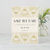 Boho Gatsby Save the Date (Stehend Vorderseite)