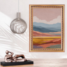 Boho-Gebirgslandschaft Farbige Träumerei Retro