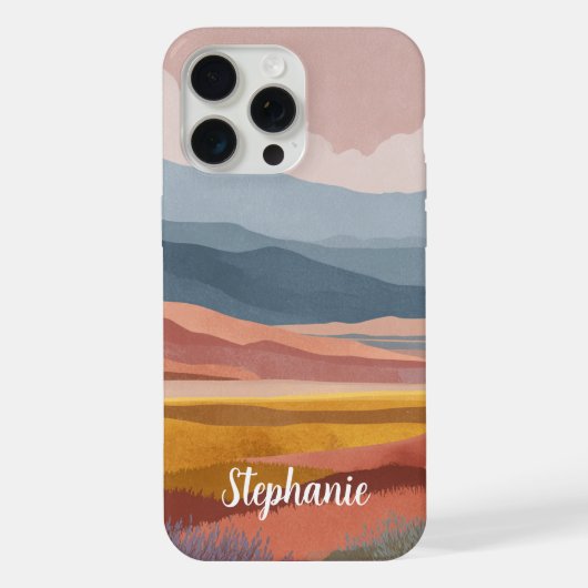 Boho-Gebirgslandschaft Farbiger Traum iPhone Hülle (Rückseite)