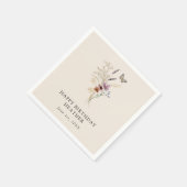 Boho-Geburtstag-Papiernapkin Serviette (Ecke)