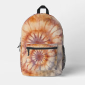 Boho Gefärbte Krawatte Backpack Bedruckter Rucksack (Vorderseite)